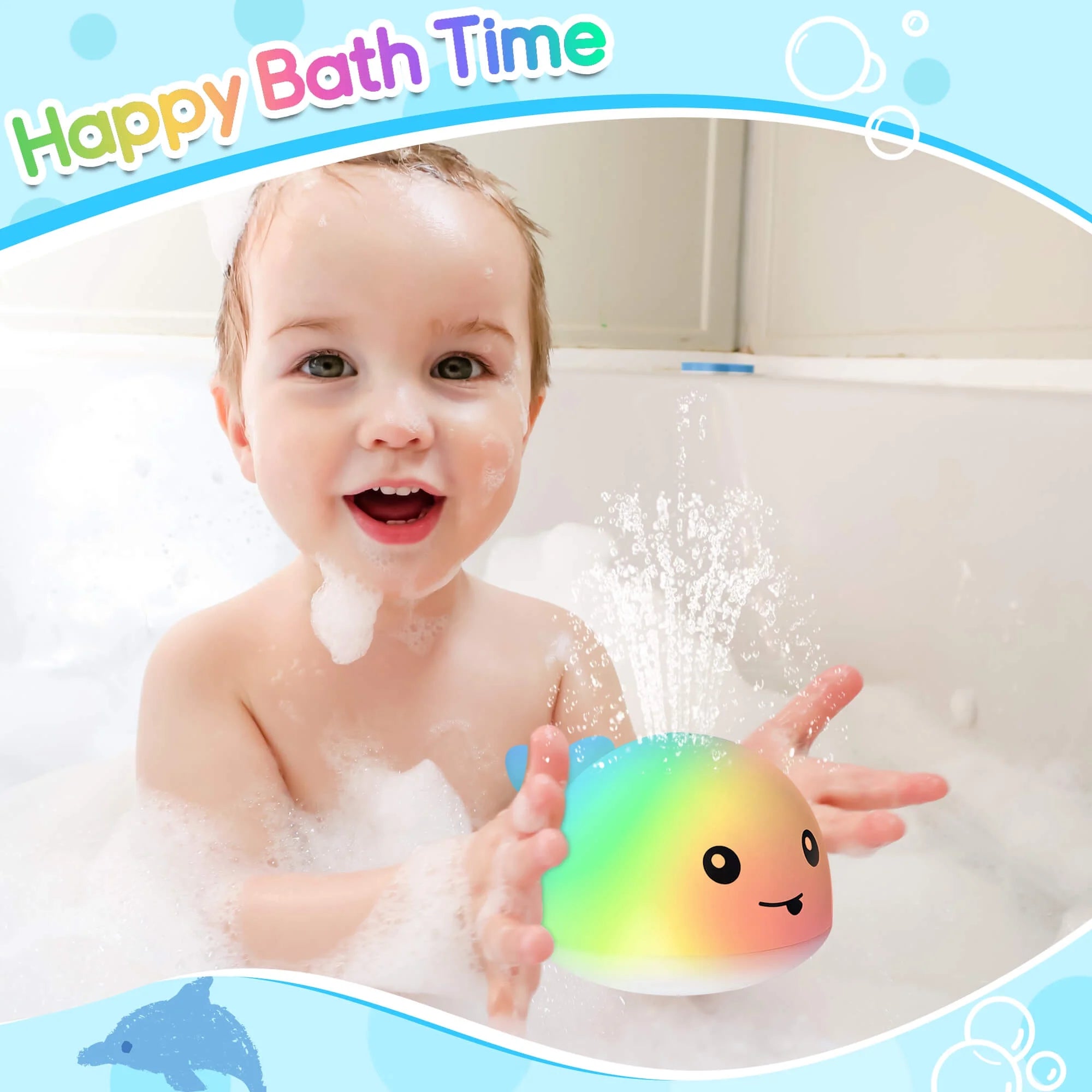 Whale Light up Fountain Bath Toy