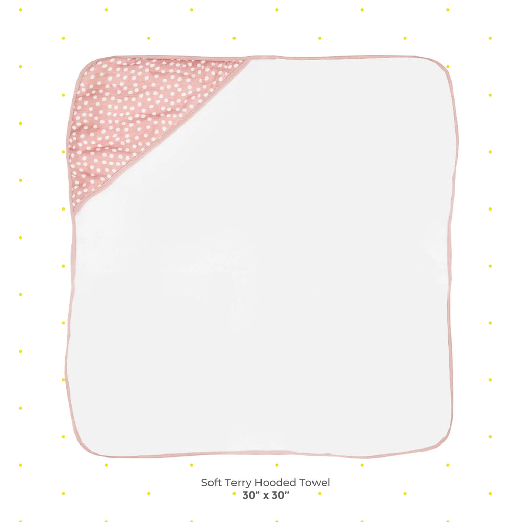 Pink Shells Hooded Towel Bath Set
