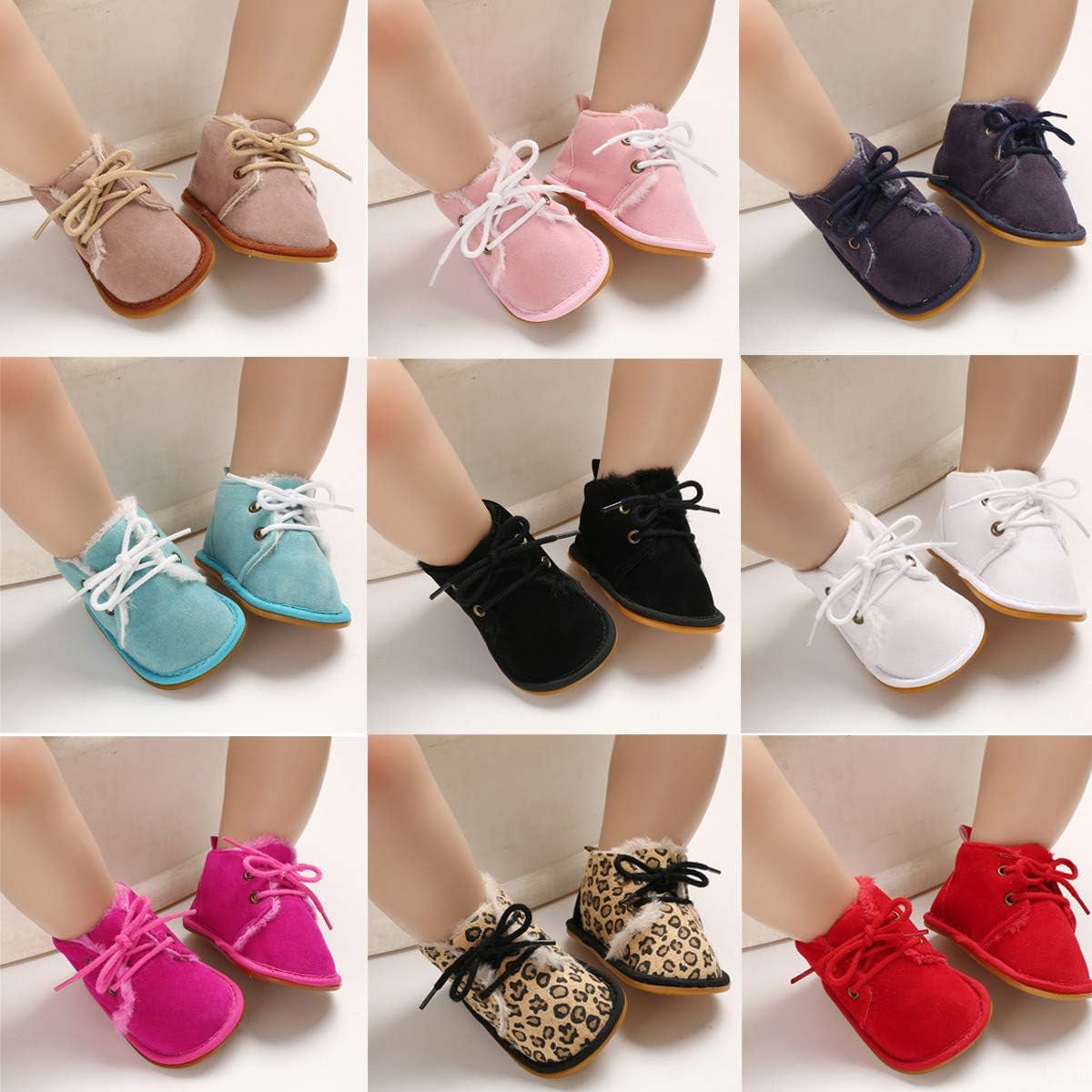 Lace-Up Warm Fur Winter Booties