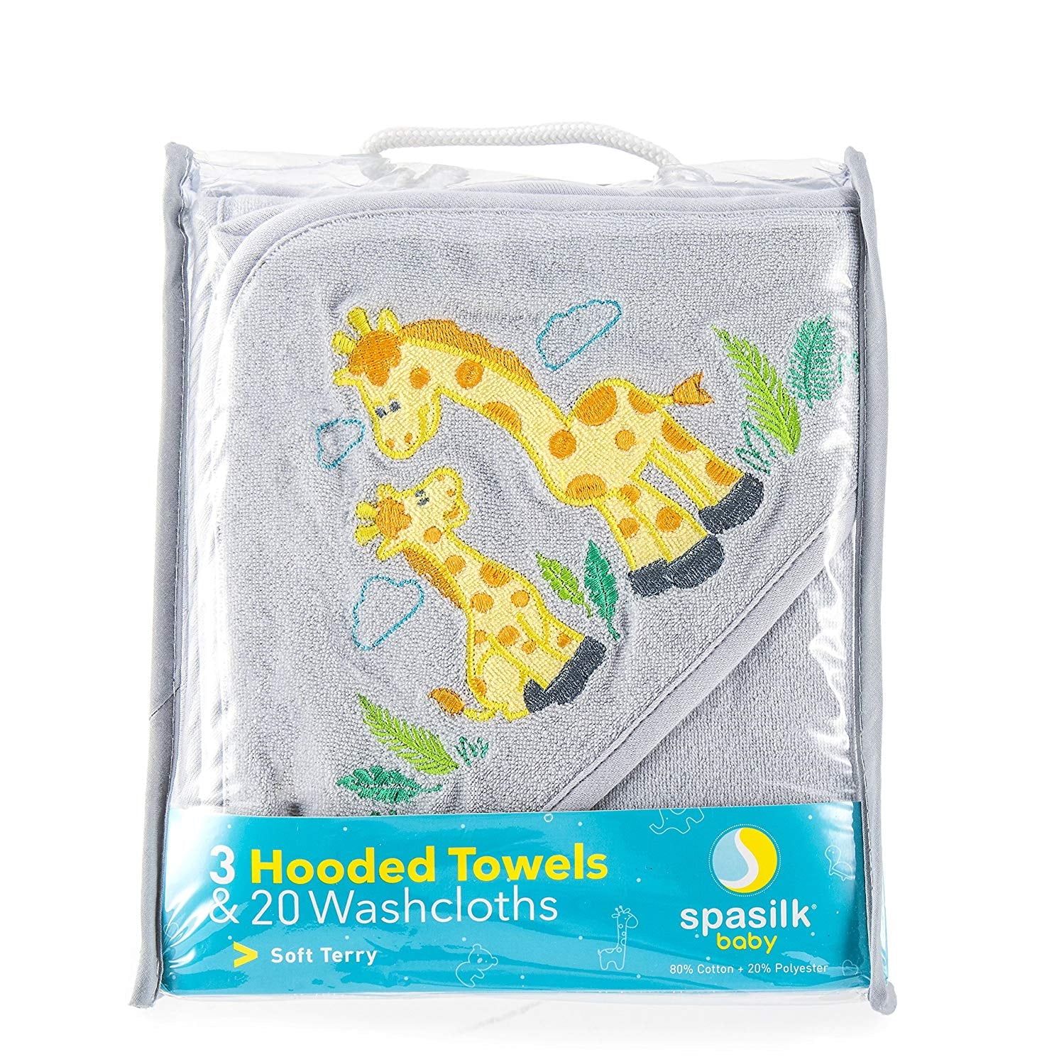 Bath Hooded Towels & Washcloths Set