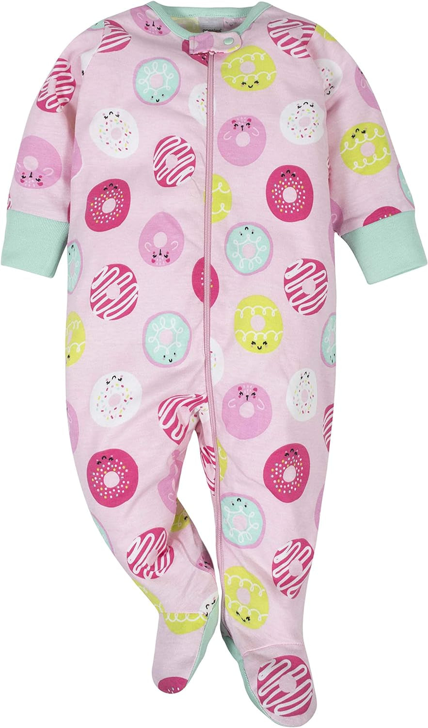 Girls 4-Pack Sleep 'N Play Footies