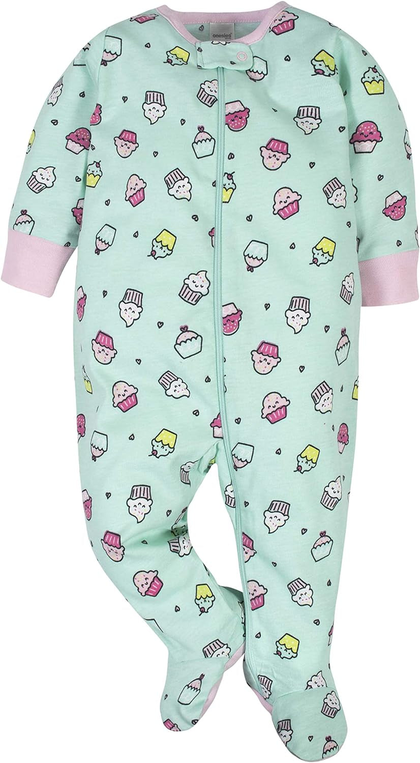 Girls 4-Pack Sleep 'N Play Footies