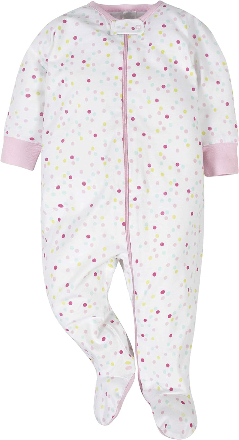 Girls 4-Pack Sleep 'N Play Footies